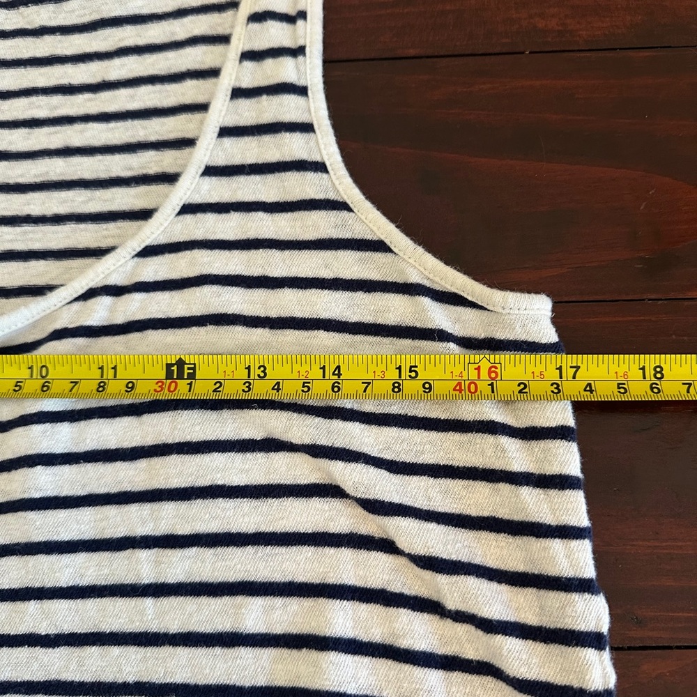 Sezane John Top in Ecru and Navy - Size Large - Picture 8 of 10